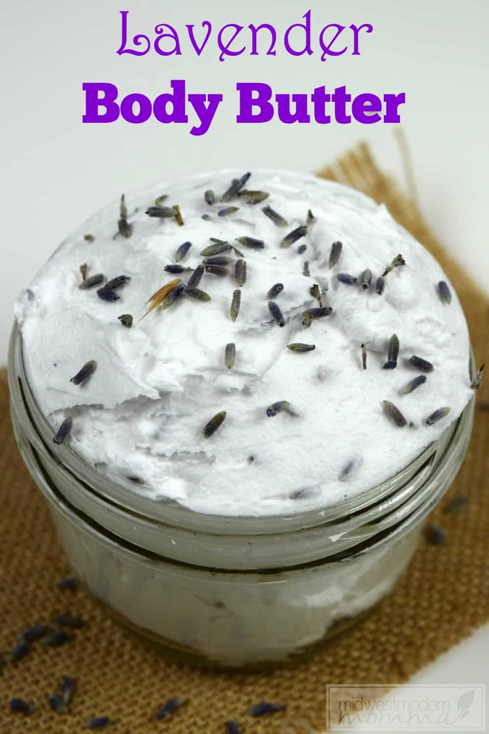 Homemade Body Butter with Lavender Essential Oil